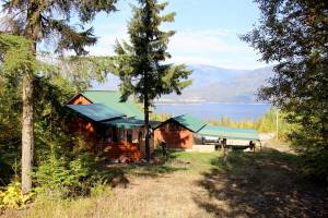 Early fall color of property overlooking Shuswap Lake at 4996 Ivy Road, Eagle Bay, BC